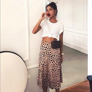 Fortist Cordova Leopard Print modi Slip skirt NWT